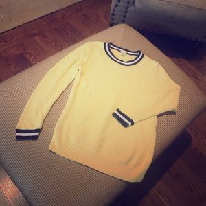 J Crew Yellow basketweave sweater